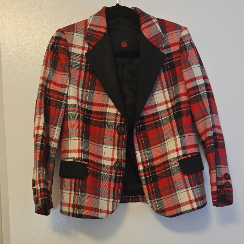 Richmond Junior Blazer in Red and Black Plaid